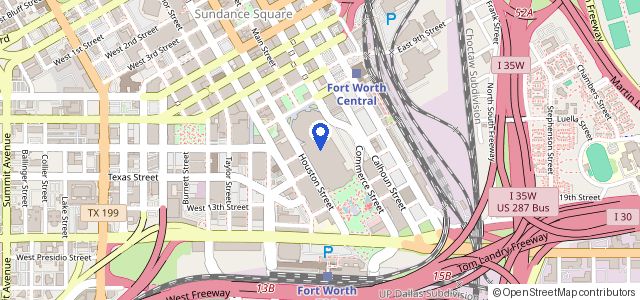 Map of Fort Worth Convention Center