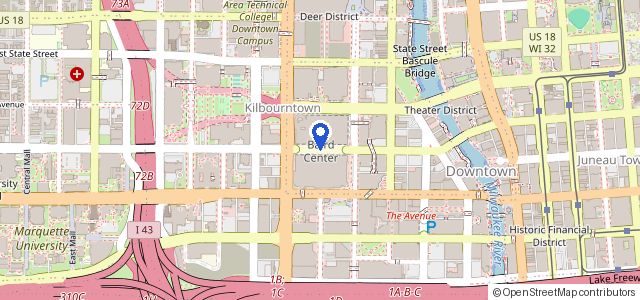 Map of Baird Center & Hilton Milwaukee
