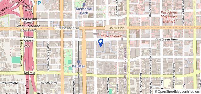 Map of Pasadena Convention Center