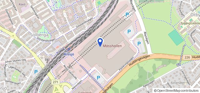 Map of Stockholmsmässan, Älvsjö