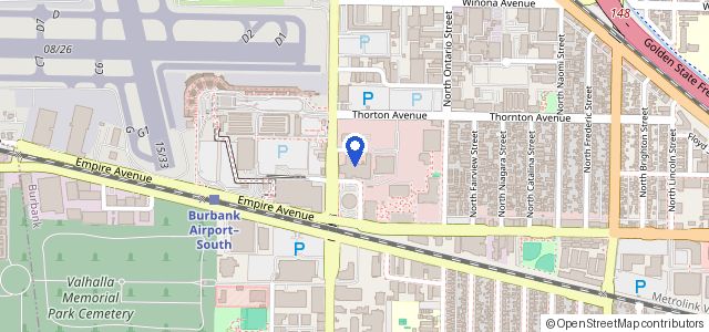 Map of Los Angeles Marriott Burbank Airport