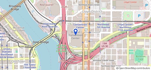 Map of Oregon Convention Center
