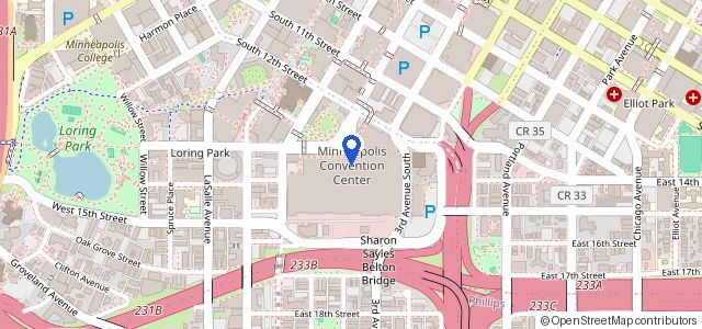 Map of Minneapolis Convention Center